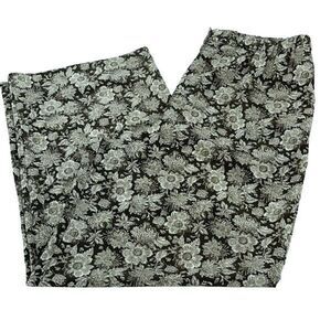 Rena Rowan for Saville Vintage Women’s Wide Leg Green Floral pants Size 14 Petit